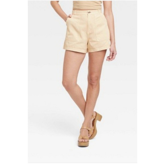 Universal Thread High Rise Utility Shorts Tan - Picture 1 of 7
